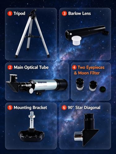 ChayWillow Refractor Telescope 50mm Aperture 360mm Focal Length - image 5