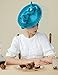 BABEYOND Tea Party Fascinator Kentucky Hat Fascinator Cocktail Pillbox Hat Derby Headband Lake Blue