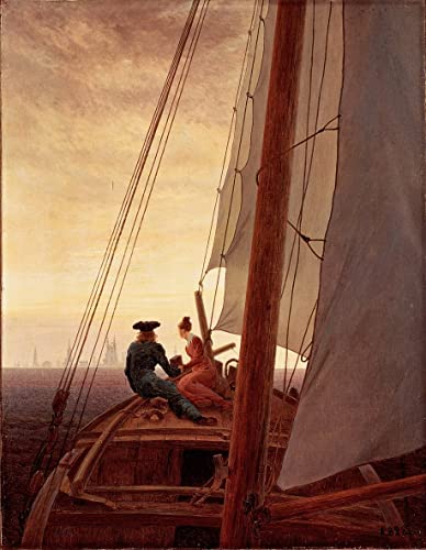 Affiche marine Caspar David Friedrich poster impression sur toile 60x90cm pour salon