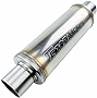 TOTALFLOW 20416 Straight Through Universal Exhaust Muffler | 409 Stainless Steel | 2.5 Inch Inner Diameter Inlet / Outlet