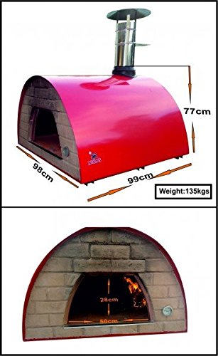 Preisvergleich Produktbild mobiler Steinofen Maximus Prime (rot) mit Gestell