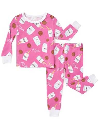 Image of PATPAT Bamboo Viscose Pajama Sets for Toddler Boys & Girls Baby Kids, Ultra-soft Snug fit Pjs Sleepers for Birthday Holiday