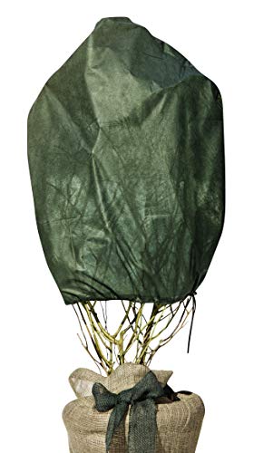 Windhager Winter-Vlies Rosenvlies-Haube Thermovlies Gartenvlies Frostschutz Kälteschutz für Rosen, 3 Stück, 0,75x1 m, 30 g, grün