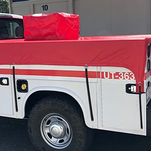 Virtionz 15" Rubber Tarp Straps Long Heavy-Duty Epdm Rubber Bungee Cords With S Hooks Ideal For Securing Tarps, Canvases, Cargo (10-Pack #TOP5