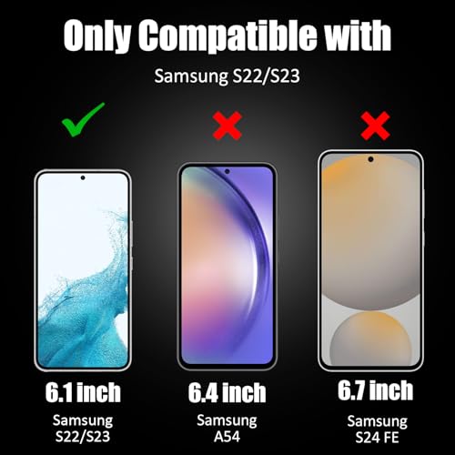 Image of AIBEX Tempered Glass for Samsung S22 / Samsung S23 5G | 9H Hardness | Anti-Glare & Anti-Fingerprint | Water Resistant | Edge-to-Edge Full Screen Protector | Bubble-Free Installation
