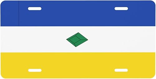 Flag of Muzo (Boyacá) License Plate 6x12 Inch Aluminum Decorative Car Front License Plate Cover Vanity Tag Metal Car Plate Novelty Car Tag