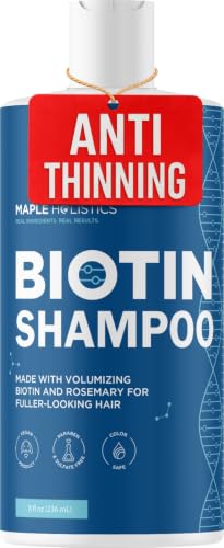 Rosemary and Biotin Shampoo for Thinning Hair - Vegan Volumizing Shampoo for Fine Hair with B...