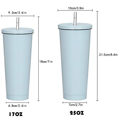 Aiboria 750ml / 25oz Vaso de Viaje de Taza de café con Aislamiento al vacío de Doble Pared Taza de café de Acero… - Imagen 8