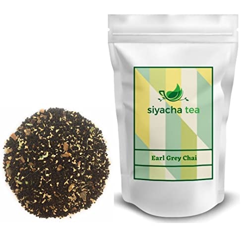 Image of Siyacha Tea Earl Grey Chai, 1 KG, Fine Assam Black Tea with Natural Bergamot oil and Indian Aromatic Spice blend, Healthy Herbal Beverage Makes 500 Cups (approx)