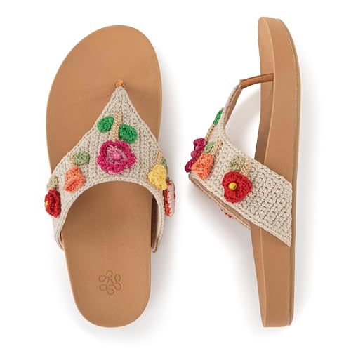 Image of The Sak Everly Slide Sandal - Women's Flat Fashion Slides with Soft Cushion Sole - Beach Slip On Sandals For Everyday