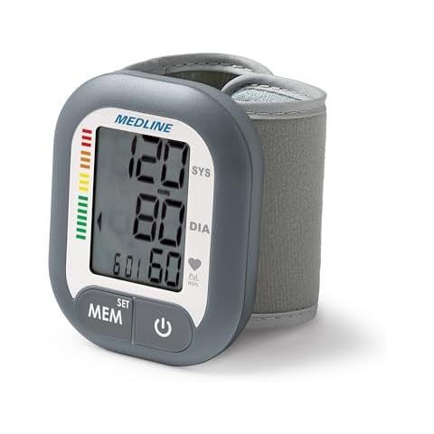 Medline Digital Wrist BP Monitor with Memory Cover