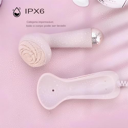 Escova Facial De Silicone Elétrico, Rolo De Vibração, Massagem Pore Cleansing Instrument, Ferramenta