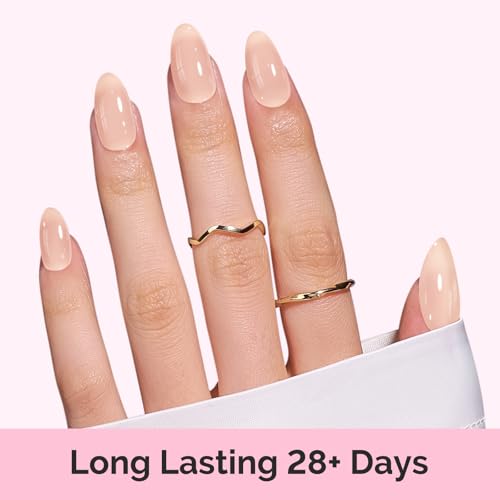 Image of MelodySusie Jeweliver Gel Nail Polish, 0.5Fl.oz Nude Gel Polish Beige Color Soak Off UV LED Light Cure Gift for Women Manicure Nail Art DIY at Home B6405