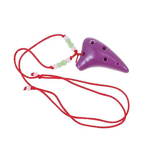 GALPADA 1 Set Ocarina with Lanyard and Bag Traditional Instrument for Beginners Made of Durable Dolomitic present for Music Lovers and Learners Random Color