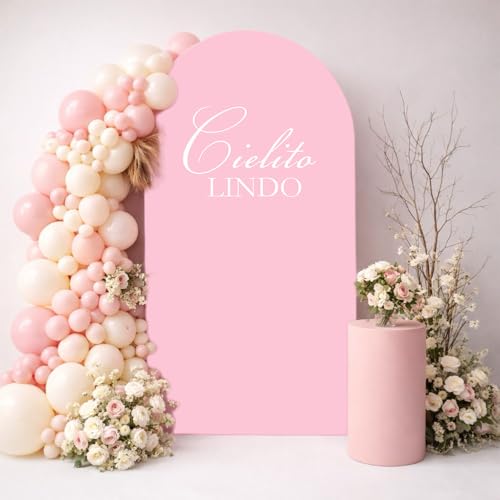 Funda Arco Decorativo Elástico 7.2x4 ft Rosa miniatura 1