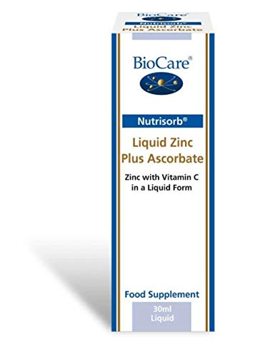 Biocare Nutrisorb Zinc Plus Ascorbate (7.5mg elemental zinc per 10 drops), 30ml
