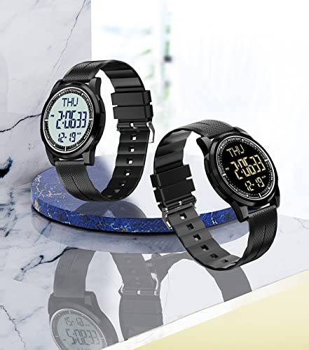 Foto von WIFORT Metall Herren Damen Digital Uhren, 5ATM Wasserdicht Sport Armbanduhr, Ultradünn Weitwinkel-Display Digitaluhren mit Wecker Countdown Stoppuhr Dual-Zeitzone Hintergrundbeleuchtung