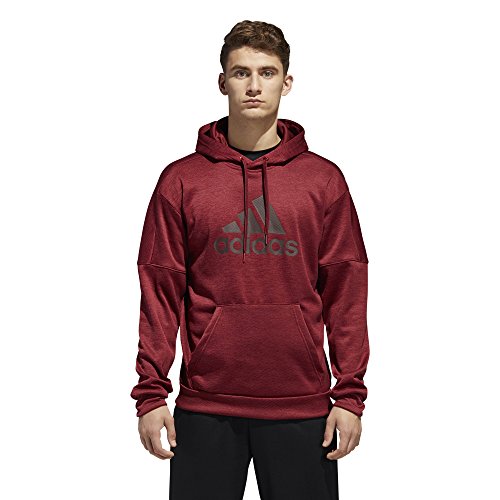 adidas Men's Athletics Team Issue Full-Zip Fleece Hoodie, Noble Maroon Melange, Small