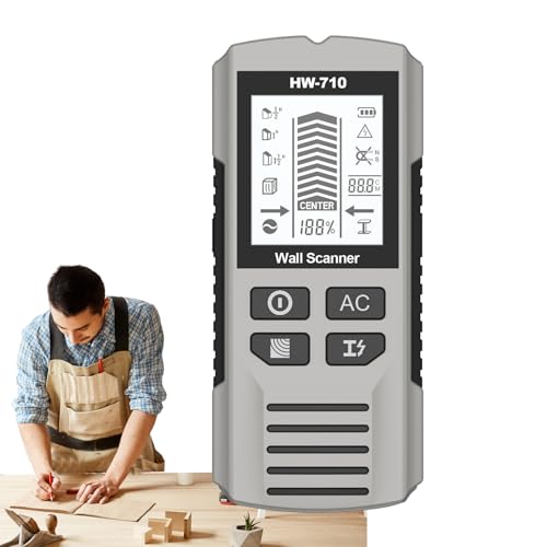 Pinpointer detector de metales, pantalla LCD multifuncional y detector de metales de audio, escáner de pared multiusos, escáner de seguridad de alta sensibilidad para el hogar, madera, uso en