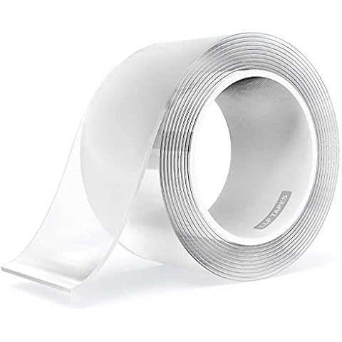 LLPT Double Sided Nano Tape 50.8mm*10m*1mm Strong Mounting Tape Heavy Duty Gel Tape Clear Traceless Washable Removable No Residue for Home Office Store Deco Card Poster Photo Wall (SN233) Cover