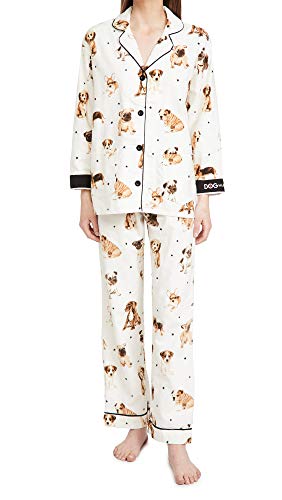 PJ Salvage Women's Loungewear Flannels Pajama Set, Ivory, M