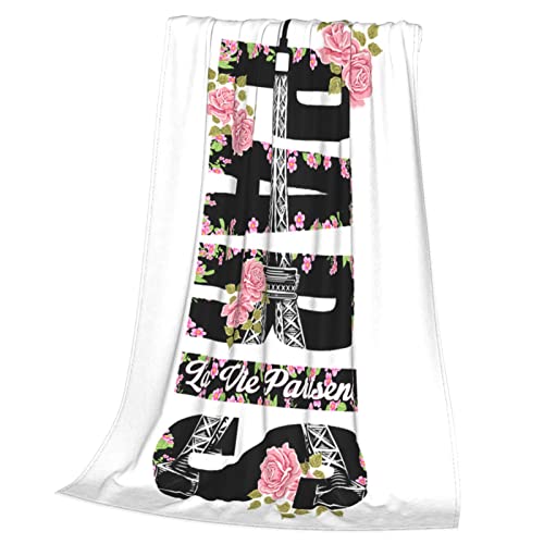 Paris Throw Blanket For Couch Soft Fleece Blanket For Women Lightweight Flannel Blankets Cozy For All Season 50X60 #TOP2