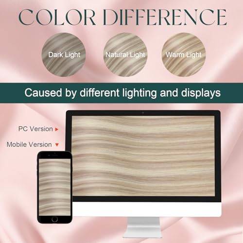 Image of Easyouth Blonde U Tip Hair Extensions, 14 Inch 50G 50S, Real Human Hair Highlights Ash Blonde with Bleach Blonde, Ktip Human Hair Extension, Invisible for Add Volume