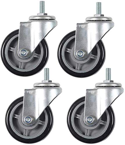 Roues roulettes pivotantes avec freins en caoutchouc 75mm x4