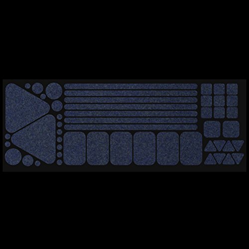 Litemark Reflective Black Pack Of 51 Assorted 3M Sticker Decals For Bicycle Helmet Bike Stroller Motorcycle Tool Hard Hat Reflective Tape Visibility #TOP1