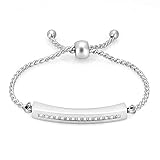Stainless Steel Crystal Cube Cremation urn Locket Memorial Ashes Holder Bangle Urn Keepsake Bracelet & Free Fill kit, Silvery