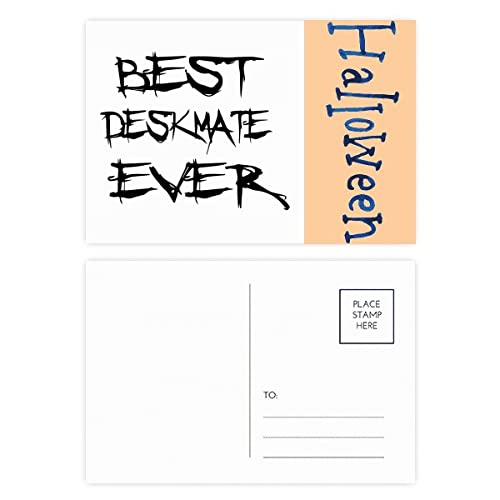 Cartes postales d'Halloween Best Deskmate Ever pour remise de diplôme x20