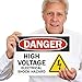 SmartSign 10 x 14 inch “Danger - High Voltage, Electrical Shock Hazard” OSHA Metal Sign, 40 mil Laminated Rustproof Aluminum, Multicolor