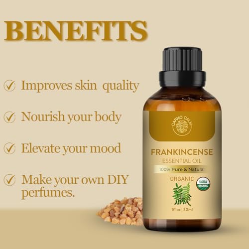 Carno Calm Weihrauch Ätherisches Ã|l 30ml | 100% reines und natürliches Weihrauchöl Ätherisches Öl für die Haut und den Raumduft | 1 fl oz
