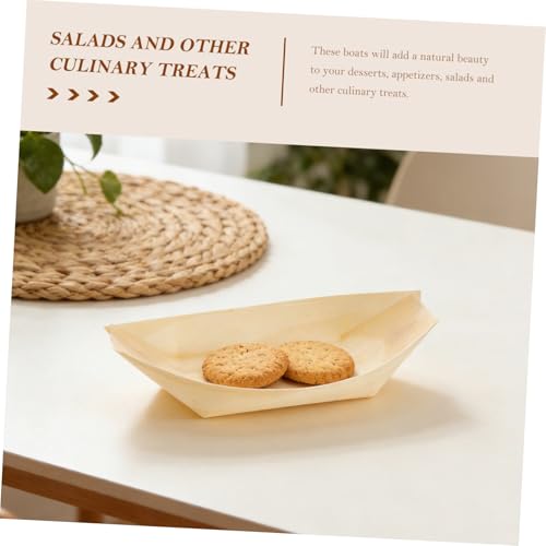 Platos desechables de madera para sushi 6 pulgadas x100 miniatura 3