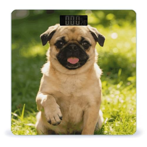 Báscula digital para baño con diseño de perro caricatura miniatura 1
