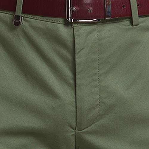 Image of Park Avenue Men Super Slim Fit Solid Pattern Cotton Spandex Blend Flat Front Formal Chinos