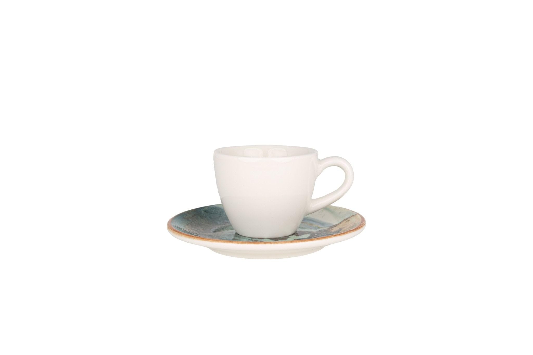 Bonna Futura - Espressotassen und Untertasse - 80 cc - Porzellan - 6er set