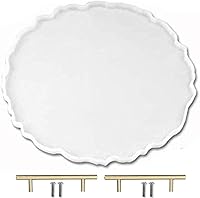 ResinWorld 13 Inch Large Silicone Geode Tray Mold - Irregular Round Resin Mold for DIY Crafts, Home Decor, Fruit Trays