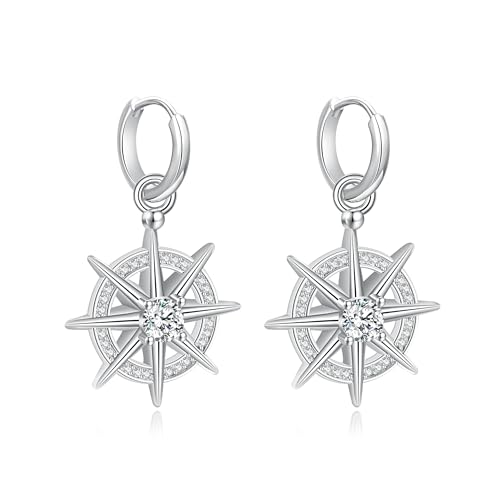 Gale Silver crystal Earring for Women Men Costume Cosplay Jewelry