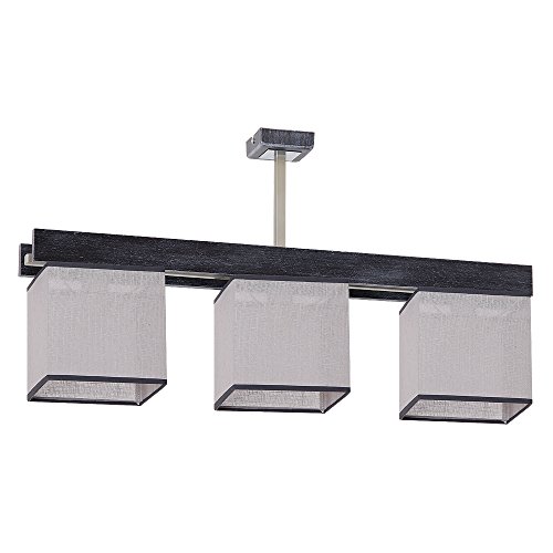 Elegante Deckenleuchte in Schwarz Grau Bauhaus Stil 3x E27 bis zu 60 Watt...