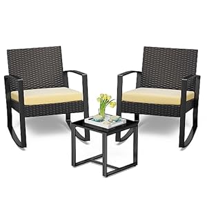 Bealife Gartenmöbel Set, Lounge Gartenmöbel Set Balkon 2 Personen，Balkonmöbel Kleiner Balkon Outdoor, Gartenmöbel für Veranden, Innenhöfe, Terrassen, Balkone, Poolränder