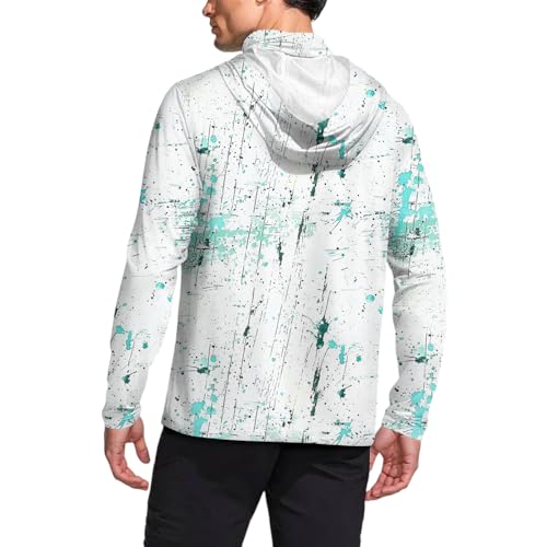 Mens Long Sleeve Sun Protection Shirts Uv Casual Summer Hooded Shirt Fishing Blouses Lightweight3