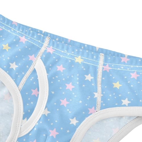 Boys' Exclusive Briefs Toddler Underwear 95% Combed Cotton Boxerbriefs 2T Pastel Stars Pattern4