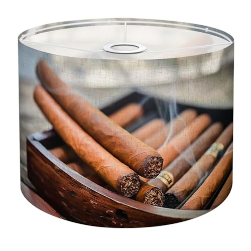 Lamp Shades burning cigar wooden...