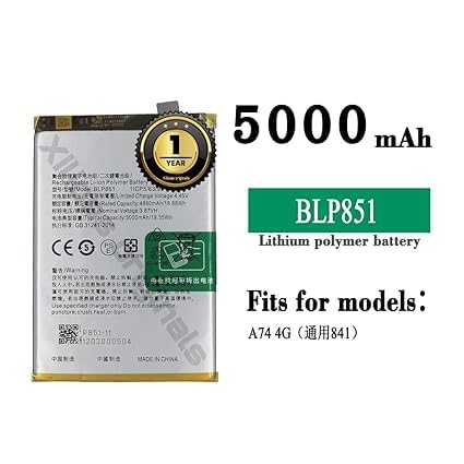Image of BLP851 Battery for Oppo A74 /A54 (5G) Battery with 1 Year Warranty***** (R90)
