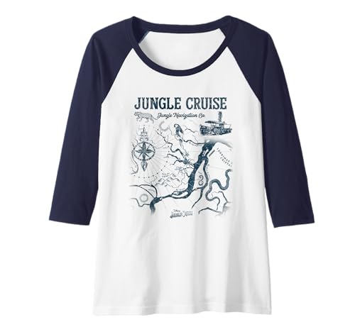 Disney Jungle Cruise T-shirt de baseball Raglan avec carte de la Navigation Co.