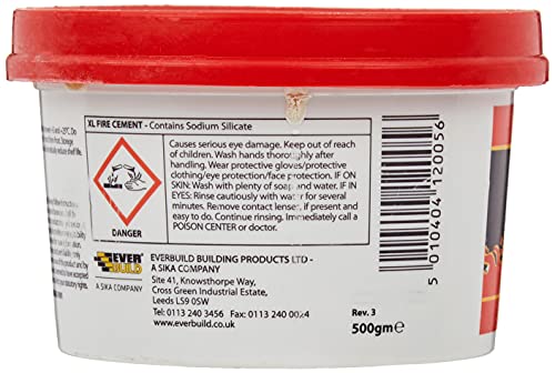 Everbuild XL Fire Cement – Cemento resistente al fuego 500g miniatura 3