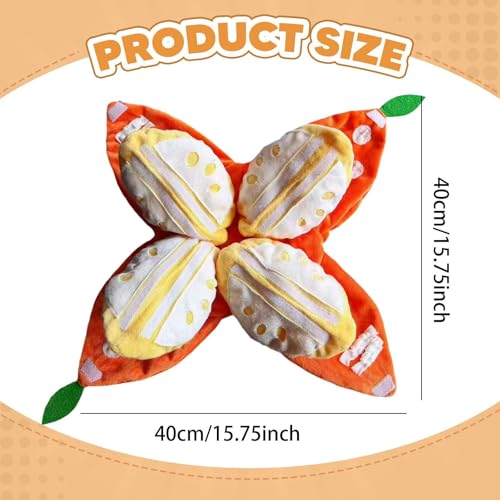 Jouet en peluche pour chien orange accessoire polyvalent d entraînement