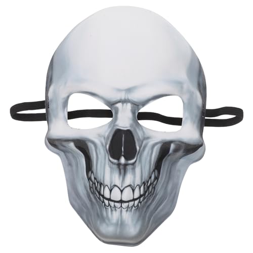 HEALEEP Máscara de Calavera Luminiscente de Color Claro para Disfraz Punk y Halloween, Efecto Brillo Nocturno, Material Suave Ajuste Diy, Máscara Espeluznante para Fiestas y Cosplay