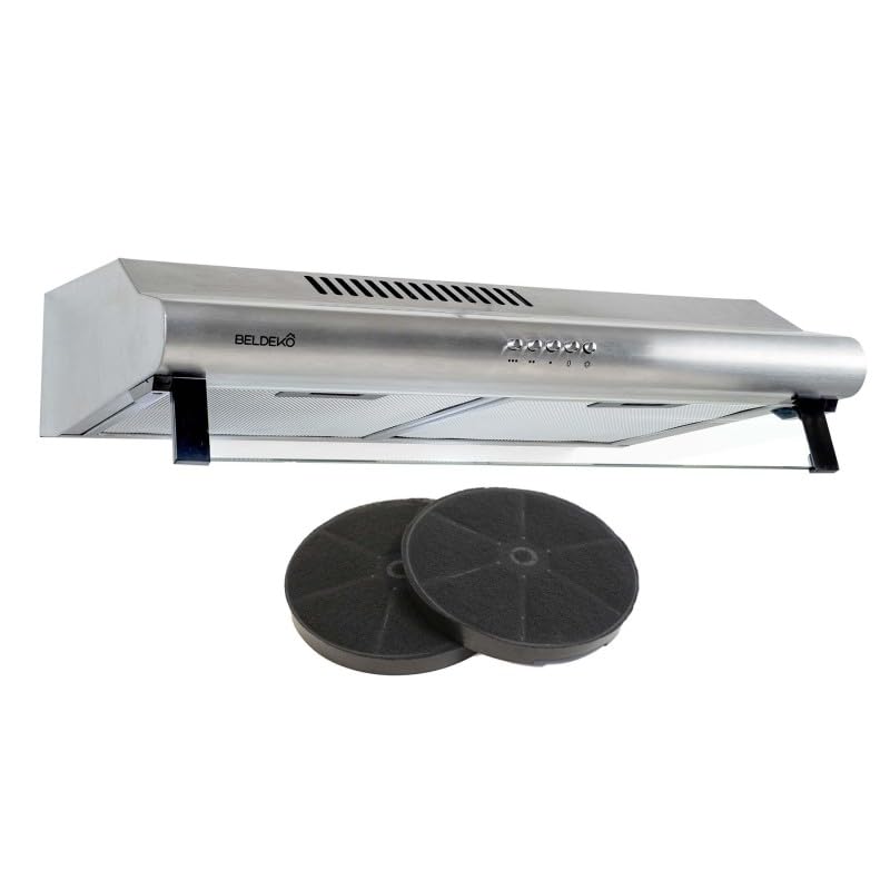 BELDEKO Hotte Casquette 60 cm Inox 240 m3/h + 2 Filtres - Marque Française